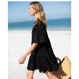 Emerson Fry Island Dress, Swiss Dots Black, XS/S